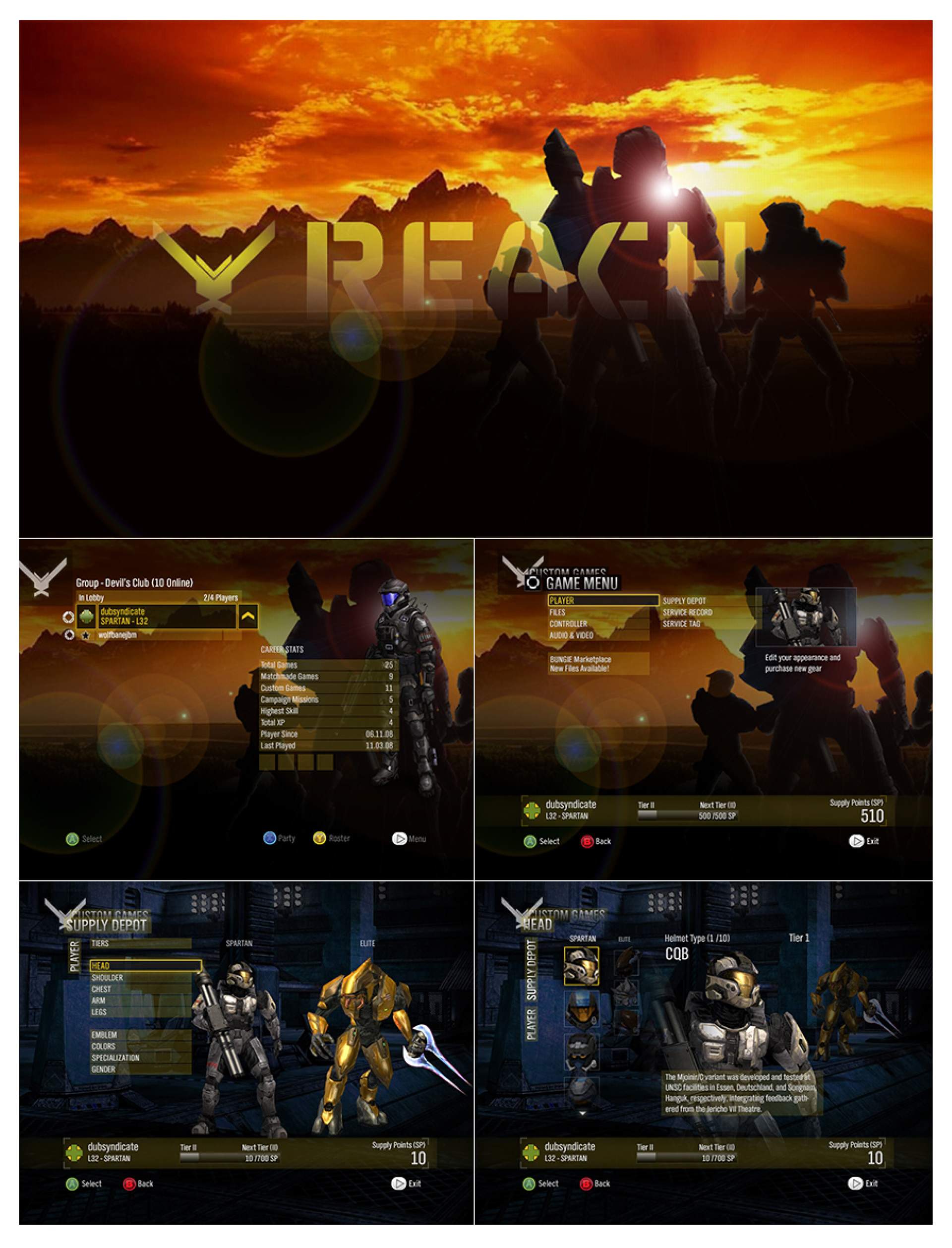 Halo: Reach UI design