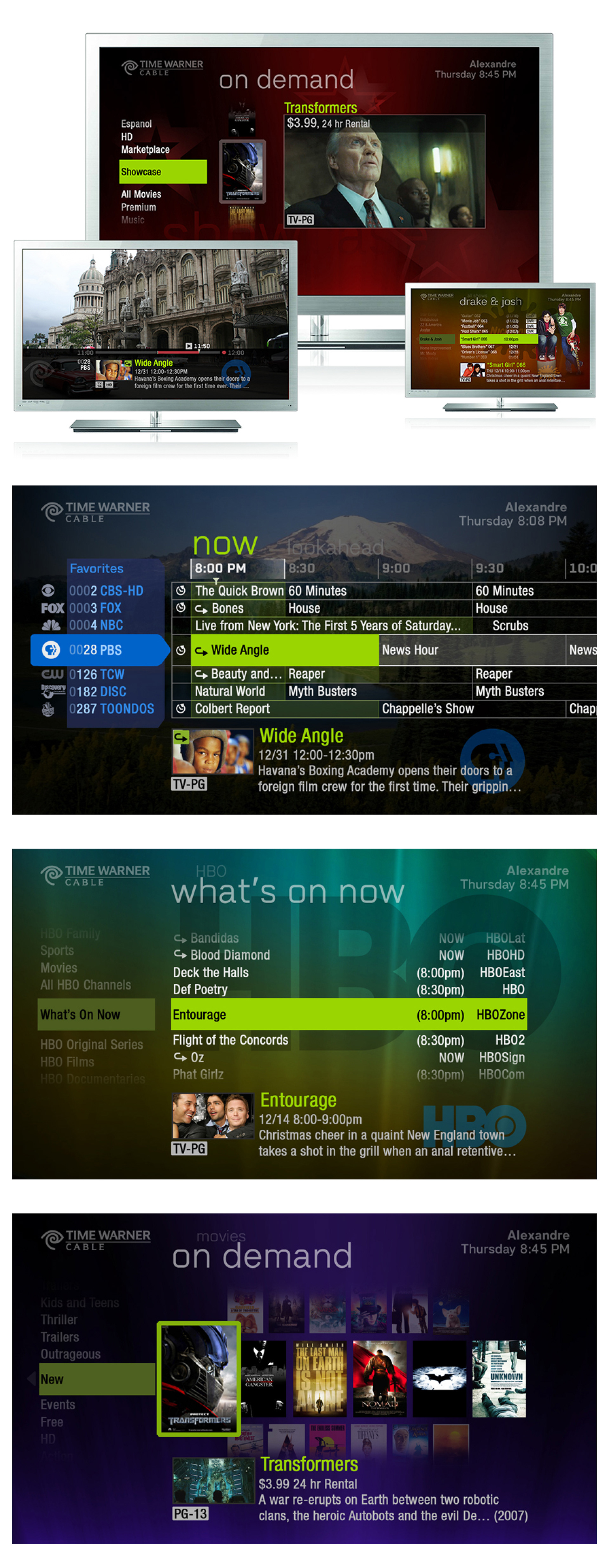 Time Warner Cable On Demand UI